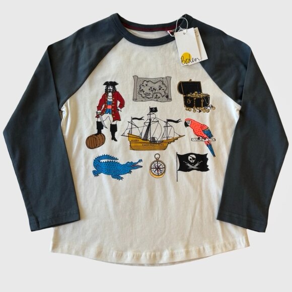 NWT Boys Mini Boden Pirate T-Shirt, Size 6-7 - Picture 3 of 6